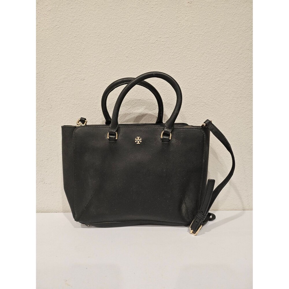 Tory Burch Black Saffiano Leather Satchel